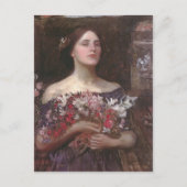 John Waterhouse- Gather Ye Rosenknospe oder Opheli Postkarte (Vorderseite)