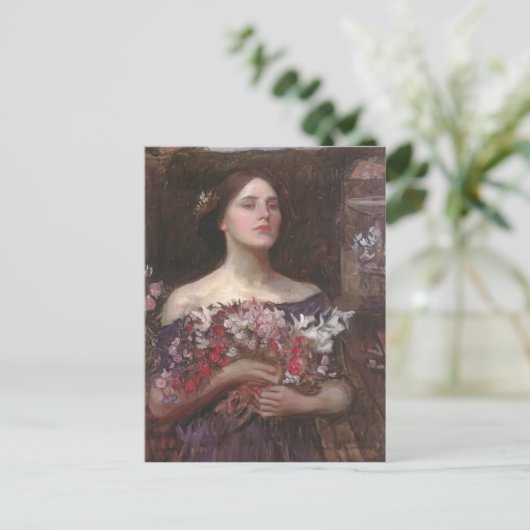 John Waterhouse- Gather Ye Rosenknospe oder Opheli Postkarte (Stehend Vorderseite)