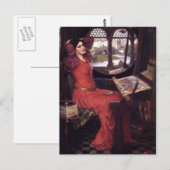 John Waterhouse - Lady of Shalott Postkarte (Vorne/Hinten)