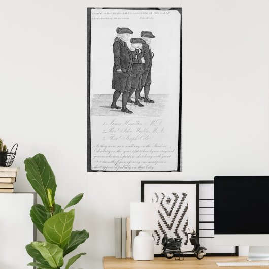 John Wesley geht zwischen James Wesley und Edinbur Poster (Heimbüro)