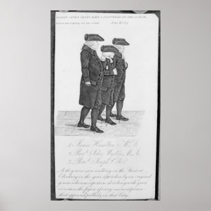 John Wesley geht zwischen James Wesley und Edinbur Poster