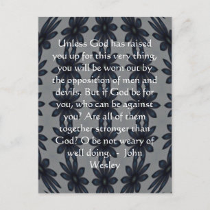 John Wesley Inspiration Zitat mit Phantastischem D Postkarte