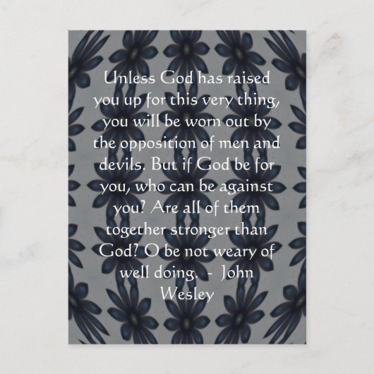 John Wesley Inspiration Zitat mit Phantastischem D Postkarte (Vorderseite)