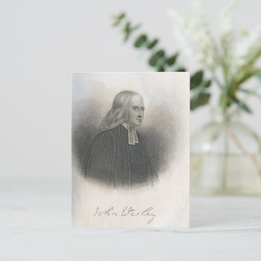John Wesley Methodist Gründer Postkarte (Stehend Vorderseite)