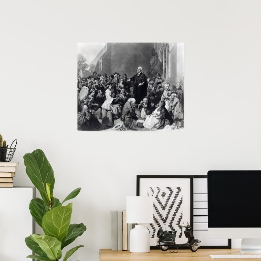 John Wesley preaching Poster (Heimbüro)