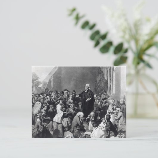 John Wesley preaching Postkarte (Stehend Vorderseite)
