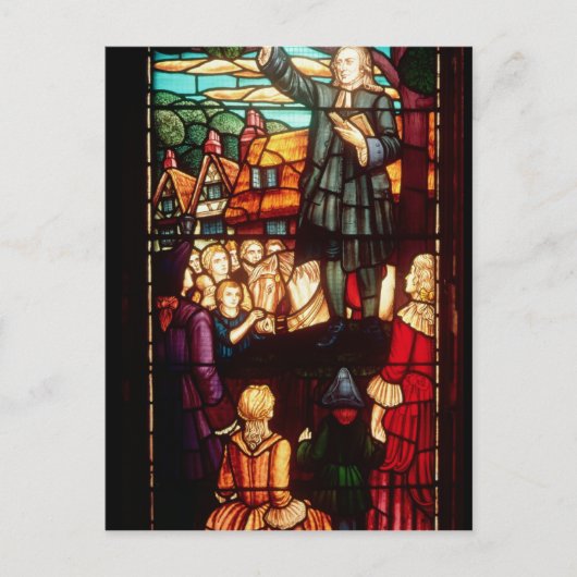 John Wesley predigt die Evangelien in England Postkarte (Vorderseite)