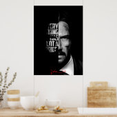 John Wick zitiert Black and White Poster (Küche)