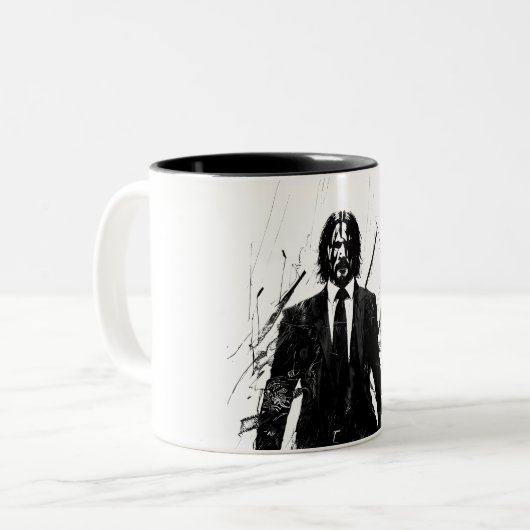 John Wick Zweifarbige Tasse (Vorderseite Links)