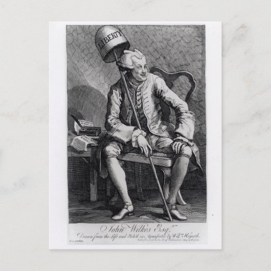 John Wilkes 1763 Postkarte (Vorderseite)