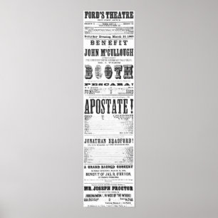 John Wilkes Booth Playbill Poster