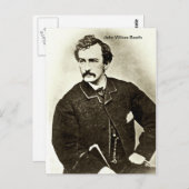 John Wilkes Booth Postkarte (Vorne/Hinten)