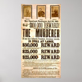John Wilkes Booth Wollte für Mord Poster (Vorne)