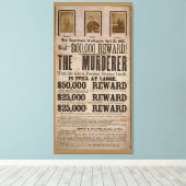 John Wilkes Booth Wollte Plakat Abe lincoln Mord Leinwanddruck (Insitu (Holzboden))
