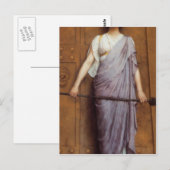 John William Godward - Am Tor Postkarte (Vorne/Hinten)