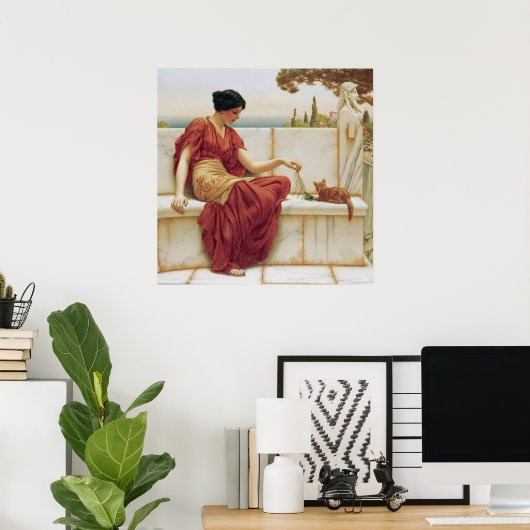 John William Godward - Der Favorit Poster (Heimbüro)