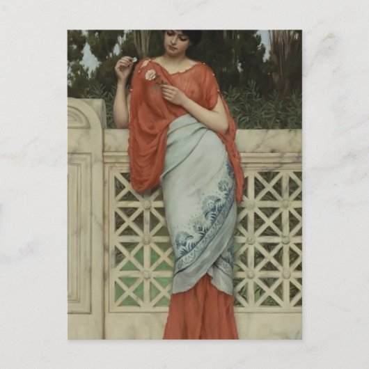 John William Godward - Er Liebe mich, er Lieben mi Postkarte (Vorderseite)