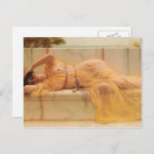 John William Godward- Girl in gelber Drapery Postkarte (Vorne/Hinten)