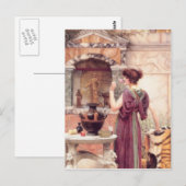 John William Godward - Im Garten Postkarte (Vorne/Hinten)