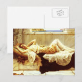 John William Godward- Liegende Postkarte (Vorne/Hinten)