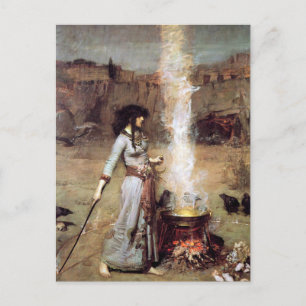 John William Waterhouse Der magische Kreis Postkarte