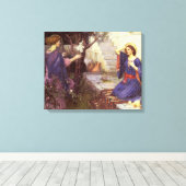 John William Waterhouse - Die Ankündigung Leinwanddruck (Insitu (Holzboden))