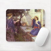 John William Waterhouse - Die Ankündigung Mousepad (Mit Mouse)