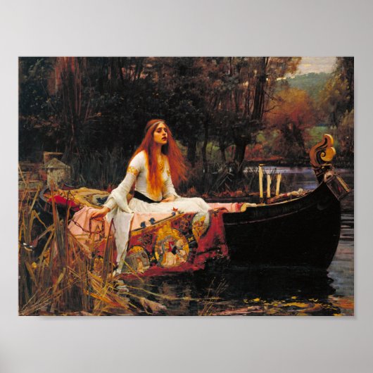 John William Waterhouse - Die Dame von Shalott Poster (Vorne)