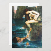 John William Waterhouse die Sirene-Einladungen Einladung (Vorne/Hinten)