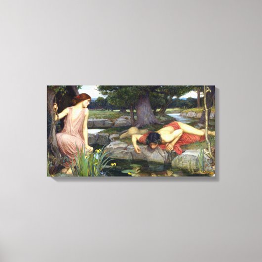 John William Waterhouse Echo und Narcissus Leinwanddruck (Vorderseite)