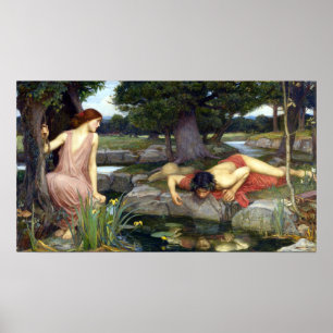 John William Waterhouse Echo und Narcissus Poster