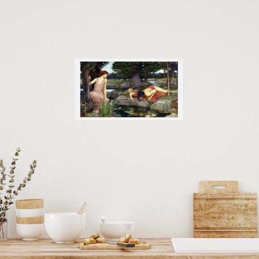 John William Waterhouse Echo und Narcissus Poster (Küche)
