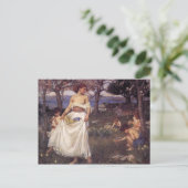 John William Waterhouse - Ein Song von Springtime Postkarte (Stehend Vorderseite)