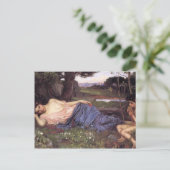 John William Waterhouse-Höre auf meine süße Pipeli Postkarte (Stehend Vorderseite)