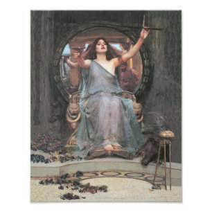 John William Waterhouse "Kreis, der den Kelch anbi Fotodruck