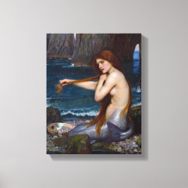 John William Waterhouse Mermaid Art Wrapped Canvas Leinwanddruck