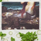John William Waterhouse Mermaid Kitchtuch Geschirrtuch (Gefaltet)
