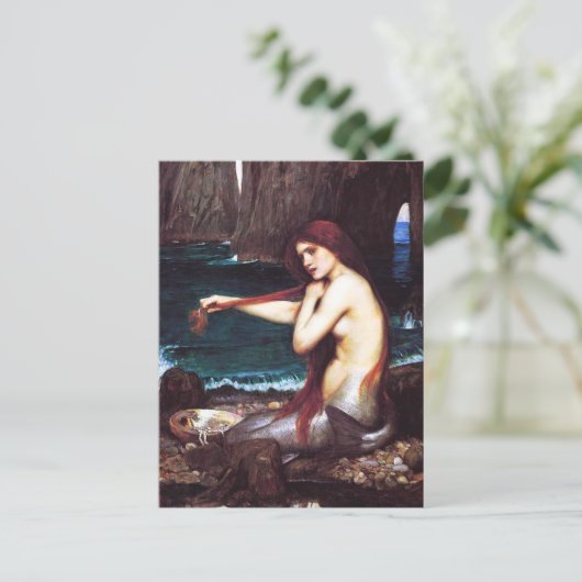 John William Waterhouse Mermaid Postcard Postkarte (Stehend Vorderseite)