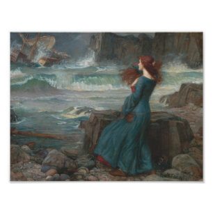 John William Waterhouse - Miranda - der Sturm Fotodruck