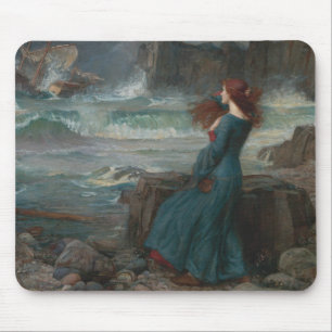 John William Waterhouse - Miranda - der Sturm Mousepad