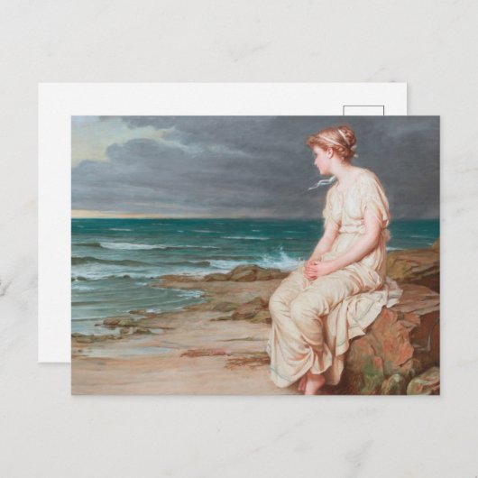John William Waterhouse Miranda Postkarte (Vorne/Hinten)