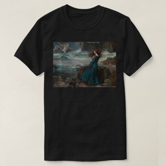 John William Waterhouse Miranda Tempest Art Painti T-Shirt (Design vorne)
