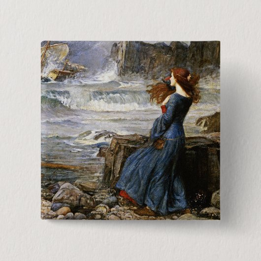 John William Waterhouse - Miranda - The Tempest Button (Vorderseite)
