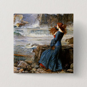 John William Waterhouse - Miranda - The Tempest Button