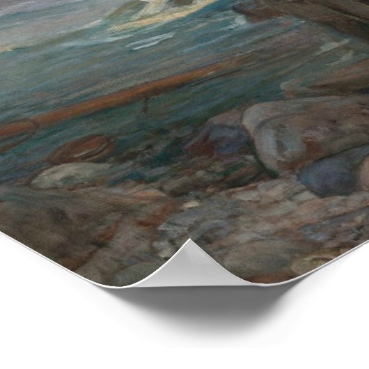 John William Waterhouse - Miranda - The Tempest Poster (Ecke)