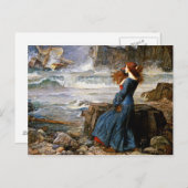 John William Waterhouse - Miranda - The Tempest Postkarte (Vorne/Hinten)