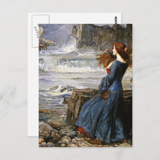 John William Waterhouse - Miranda - The Tempest Postkarte (Vorne/Hinten)