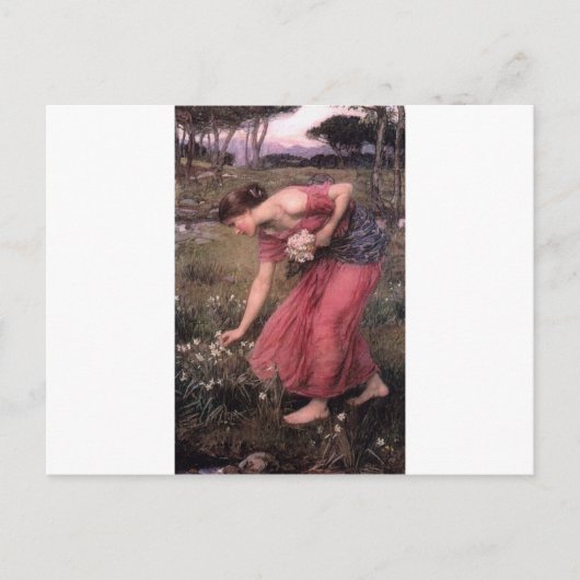 John William Waterhouse - Narcissus - Fine Art Postkarte (Vorderseite)