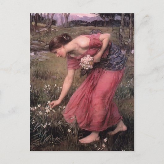 John William Waterhouse- Narcissus Postkarte (Vorderseite)