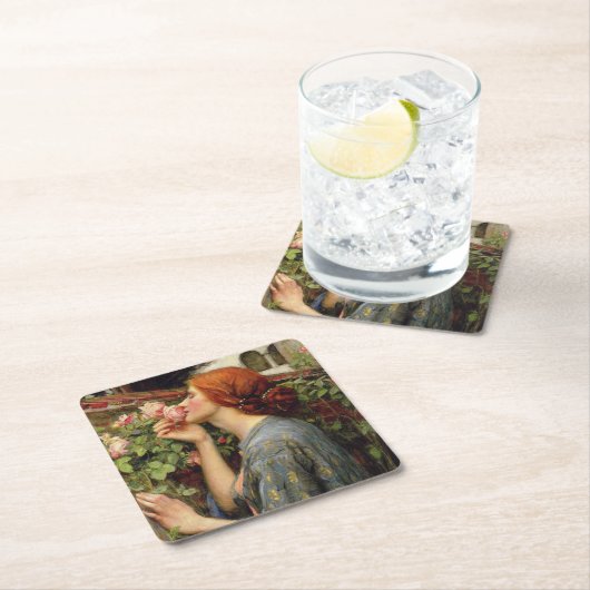 John William Waterhouse Rechteckiger Pappuntersetzer (Vor Ort)